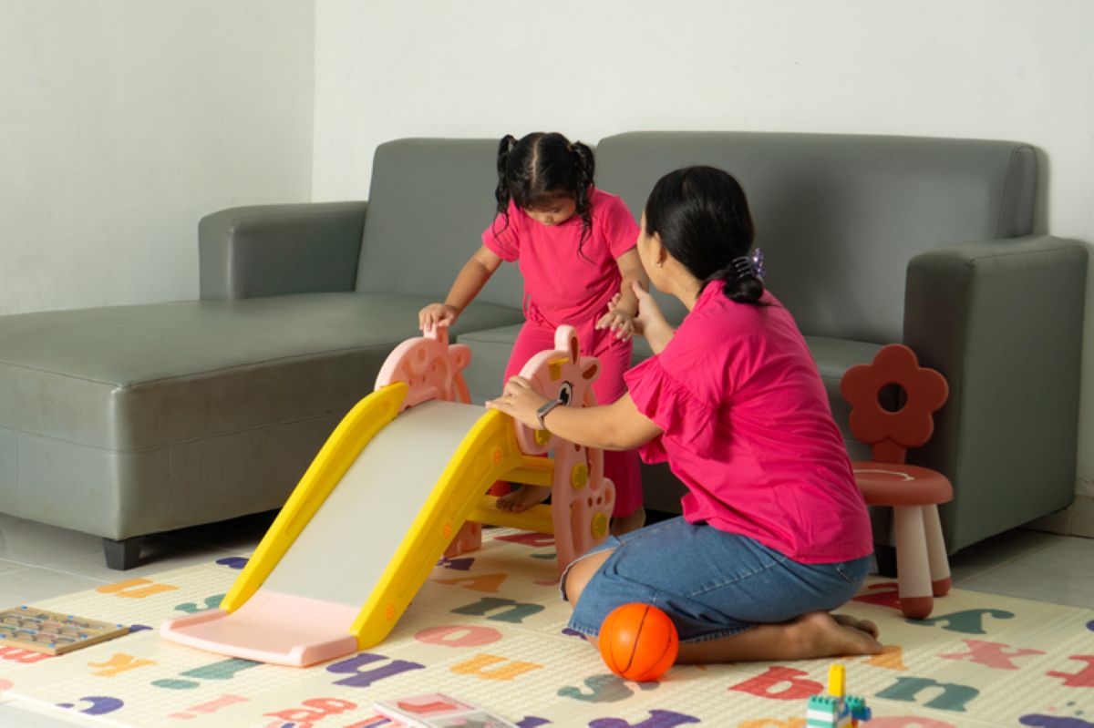Calm, sensory-friendly home environment designed for a toddler with autism
